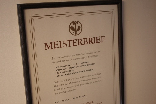 Meisterbrief von Reinhard von Zons