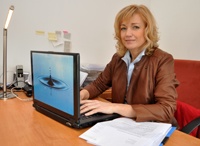 Manuela von Zons bei der Badplanung